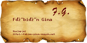 Fábián Gina névjegykártya
